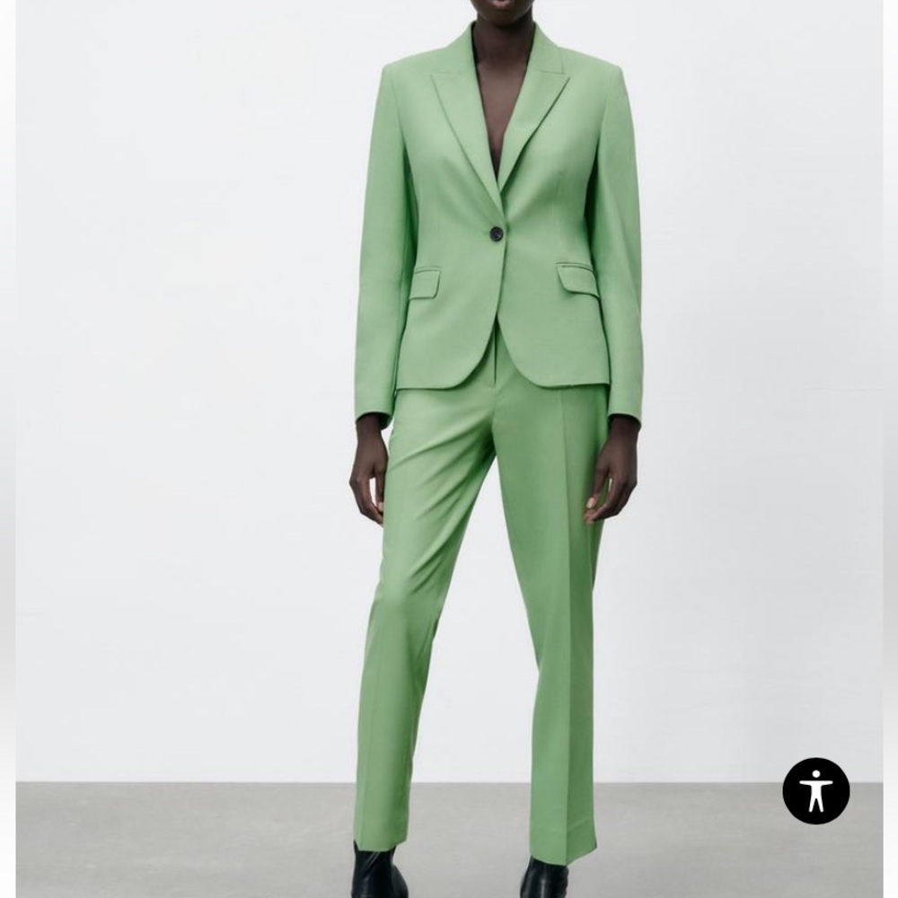 Zara Women Green Blazer and trouser pants 
SOLD AS SET